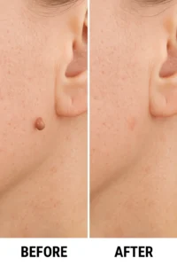 Skin tags removal Oxshott before and after