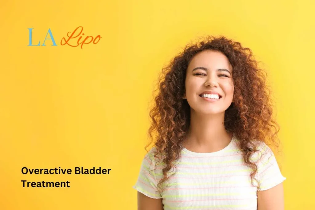 woman smiling about overactive bladder treatment Oxshott solutions